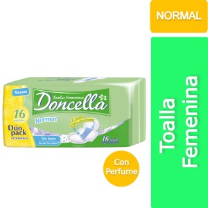 DONCELLA TOALLA C/ALA C/PER VERDE x 16u